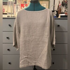 Eileen Fisher Light Gray Women's Blouse